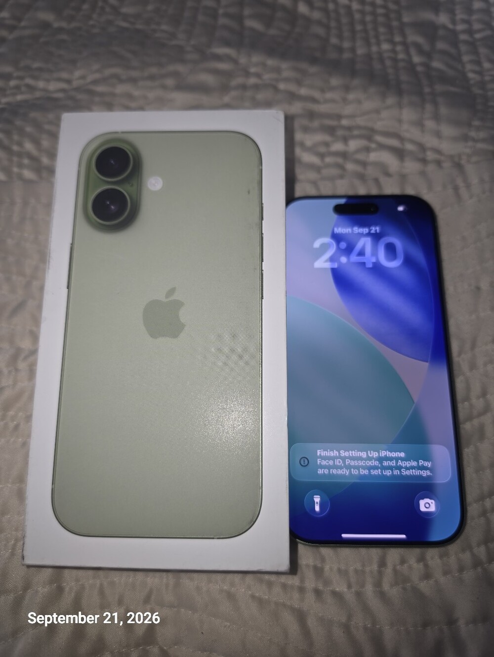 Apple iPhone Black Front Display with Visible Unlock Screen